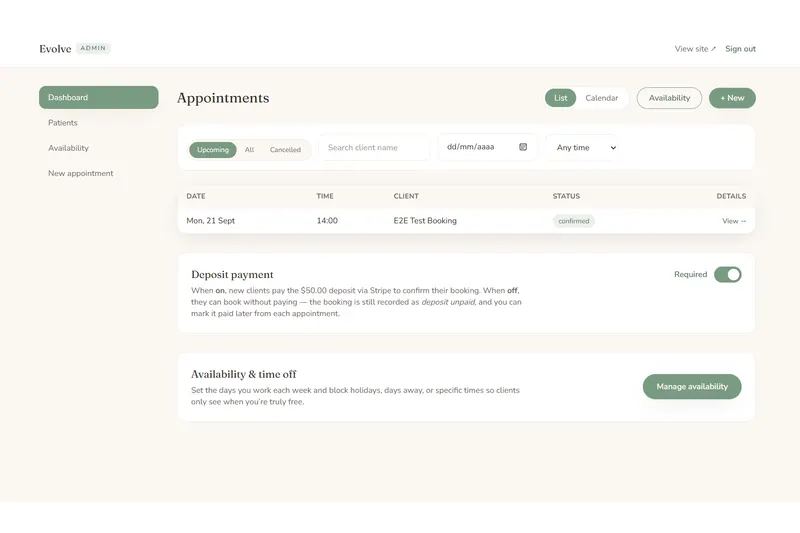 Evolve Family Counselling website preview 8 of 10